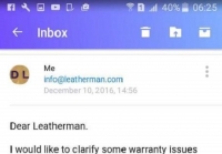 Leatherman Warranty